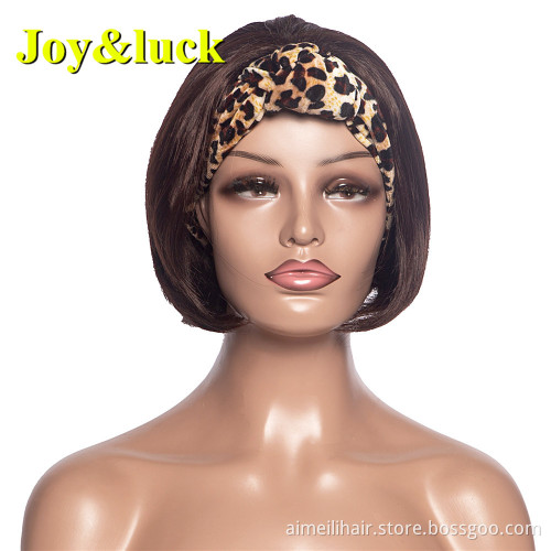 Head Band Brown Hairband Box Braid Wig Braids for Black Women Ladies Natural Curly Braided Headband Wig Synthetic Hair Wigs